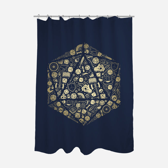 D20 Doodle-None-Polyester-Shower Curtain-xMorfina
