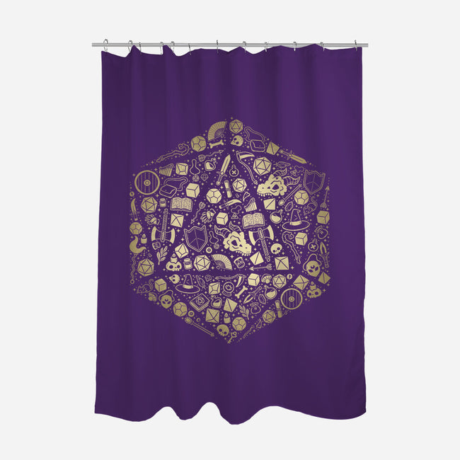 D20 Doodle-None-Polyester-Shower Curtain-xMorfina