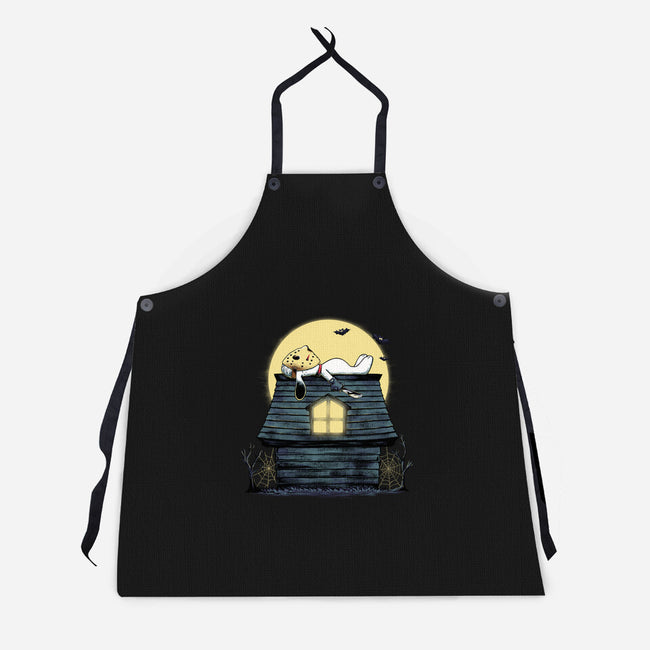 The Haunted Dog House-Unisex-Kitchen-Apron-alfbocreative