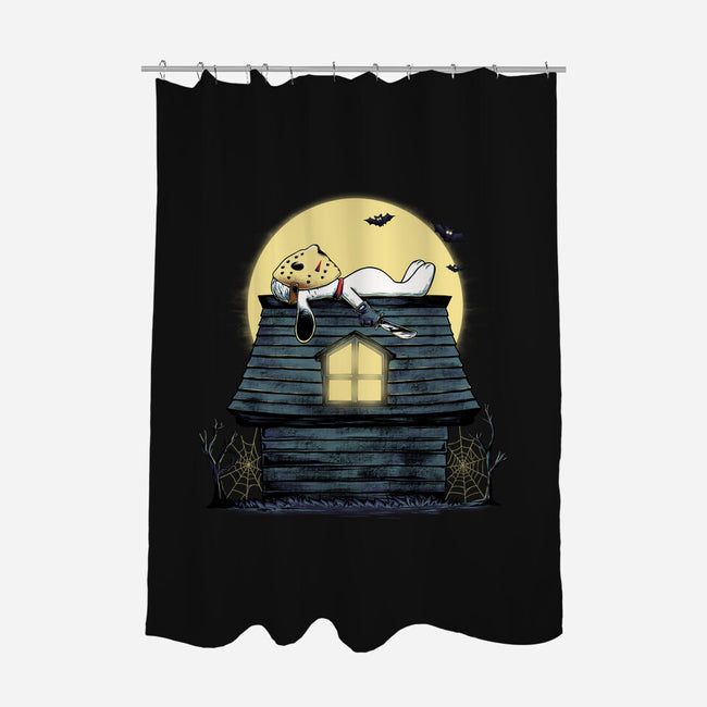 The Haunted Dog House-None-Polyester-Shower Curtain-alfbocreative