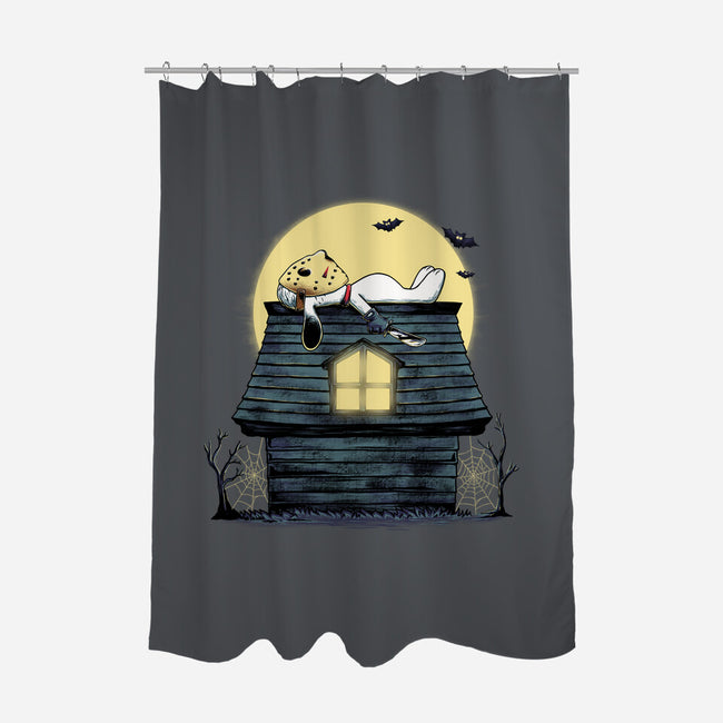 The Haunted Dog House-None-Polyester-Shower Curtain-alfbocreative