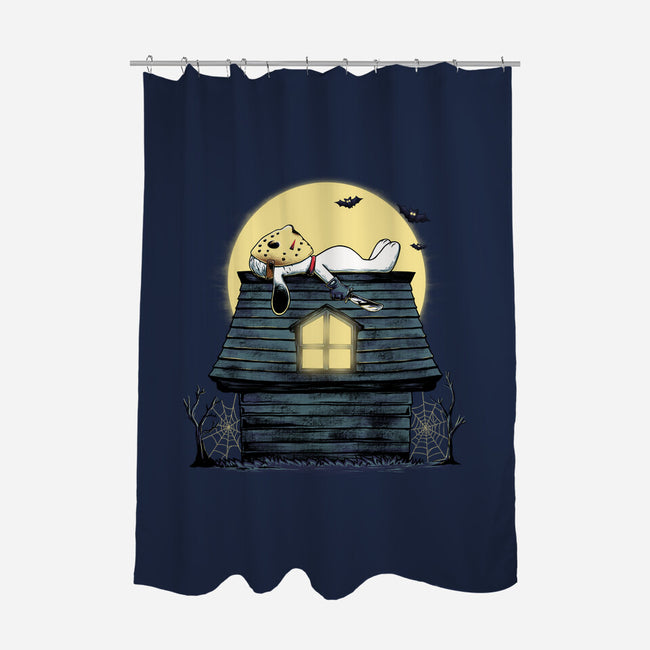 The Haunted Dog House-None-Polyester-Shower Curtain-alfbocreative