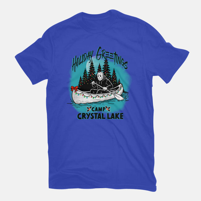 Holiday Greeting Crystal Lake-Unisex-Basic-Tee-palmstreet