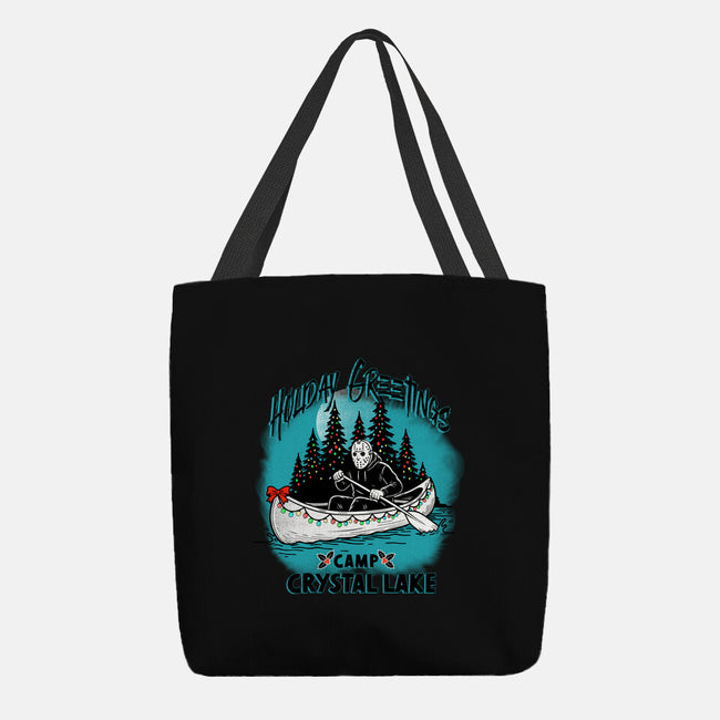 Holiday Greeting Crystal Lake-None-Basic Tote-Bag-palmstreet
