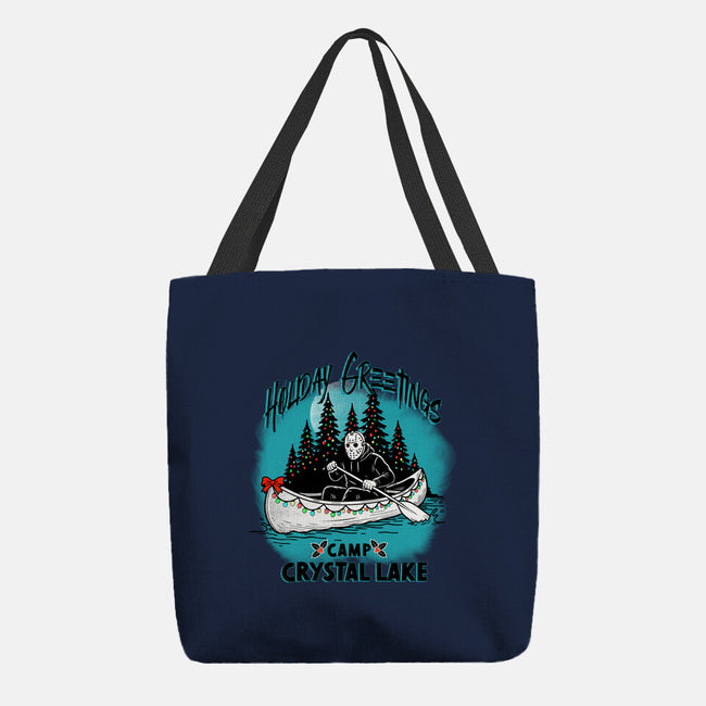 Holiday Greeting Crystal Lake-None-Basic Tote-Bag-palmstreet