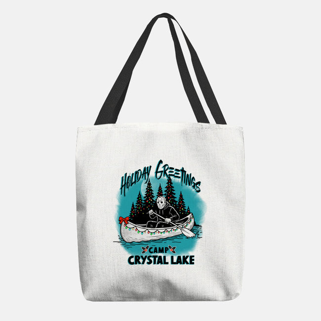 Holiday Greeting Crystal Lake-None-Basic Tote-Bag-palmstreet