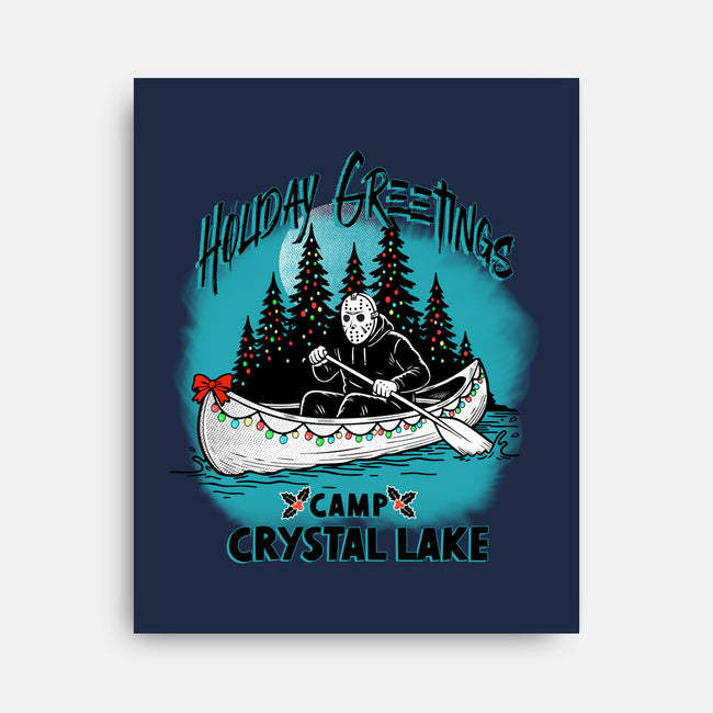 Holiday Greeting Crystal Lake-None-Stretched-Canvas-palmstreet