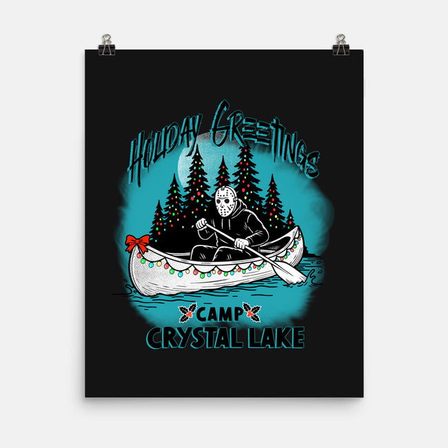 Holiday Greeting Crystal Lake-None-Matte-Poster-palmstreet