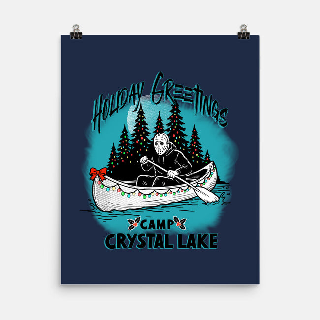 Holiday Greeting Crystal Lake-None-Matte-Poster-palmstreet