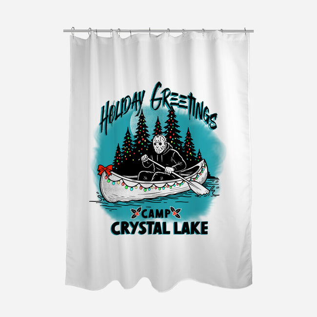 Holiday Greeting Crystal Lake-None-Polyester-Shower Curtain-palmstreet