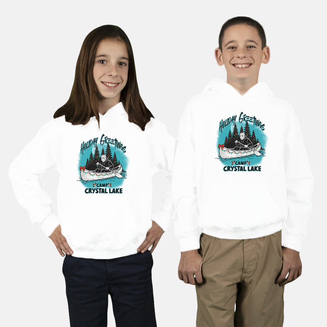 Holiday Greeting Crystal Lake-Youth-Pullover-Sweatshirt-palmstreet