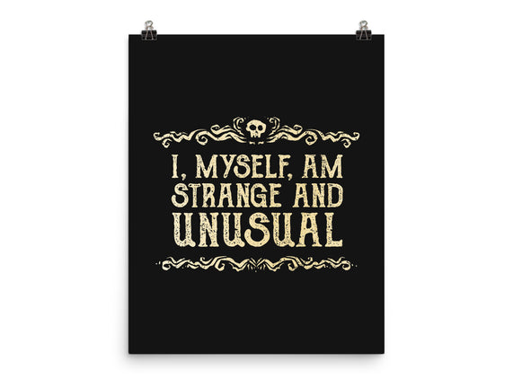I Am Strange And Unusual
