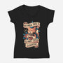 Magic Trick Cat-Womens-V-Neck-Tee-eduely