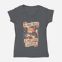 Magic Trick Cat-Womens-V-Neck-Tee-eduely