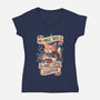 Magic Trick Cat-Womens-V-Neck-Tee-eduely