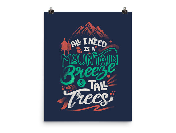 Mountain Breeze And Tall Trees