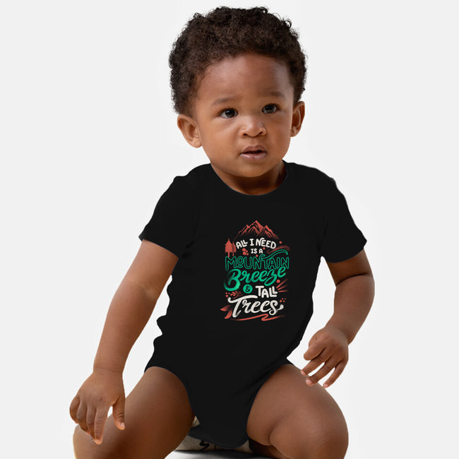 Mountain Breeze And Tall Trees-Baby-Basic-Onesie-tobefonseca