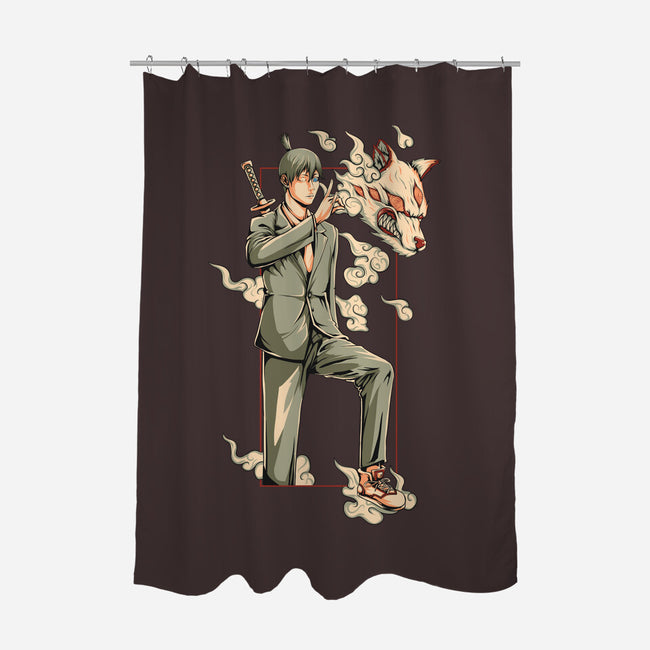 Summon Fox Devil-None-Polyester-Shower Curtain-ilustraziz