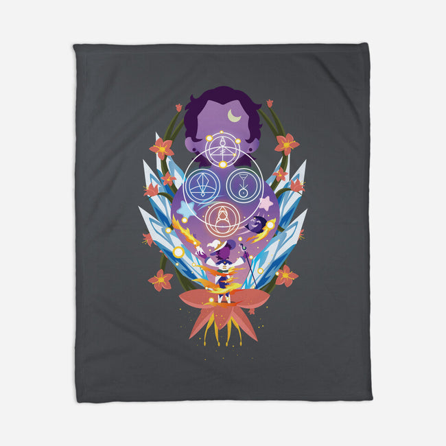The Witch Of Glyphs-None-Fleece-Blanket-SwensonaDesigns