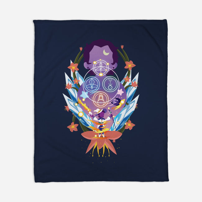 The Witch Of Glyphs-None-Fleece-Blanket-SwensonaDesigns