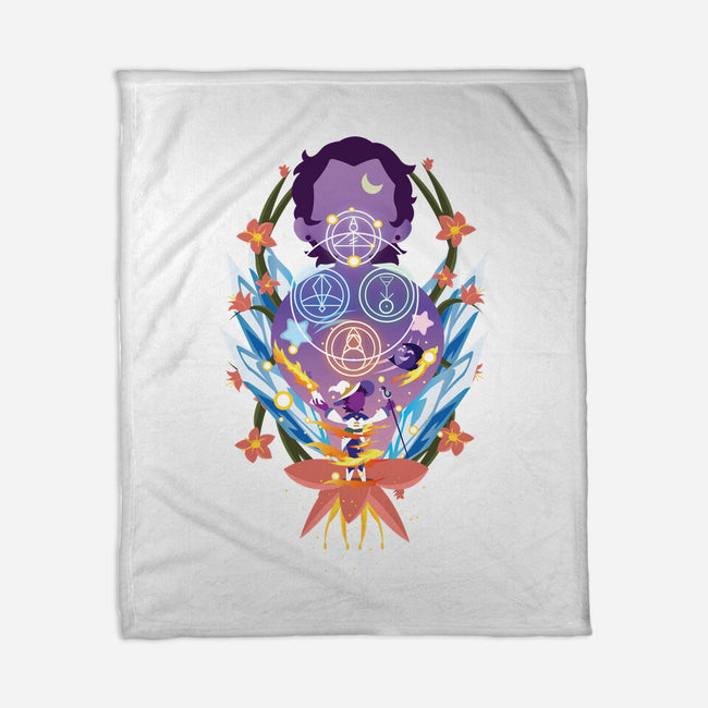 The Witch Of Glyphs-None-Fleece-Blanket-SwensonaDesigns