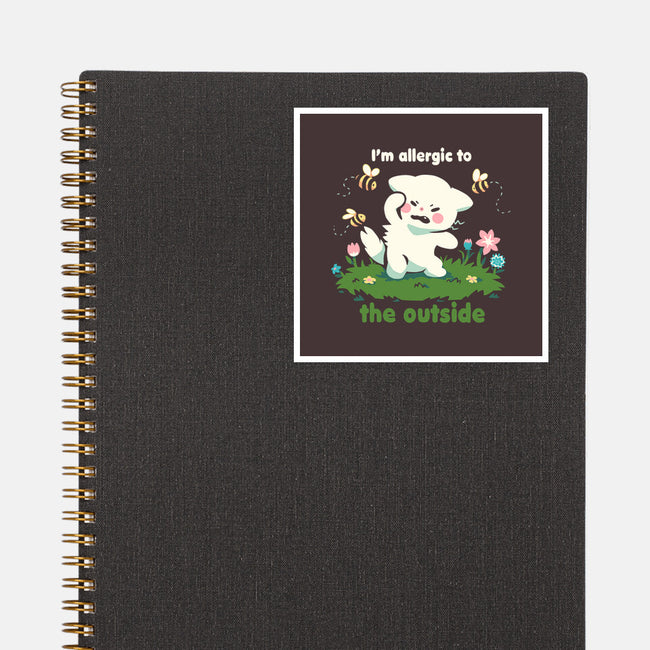 Allergic To The Outside-None-Glossy-Sticker-TechraNova