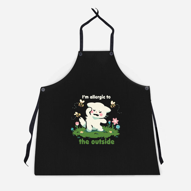 Allergic To The Outside-Unisex-Kitchen-Apron-TechraNova