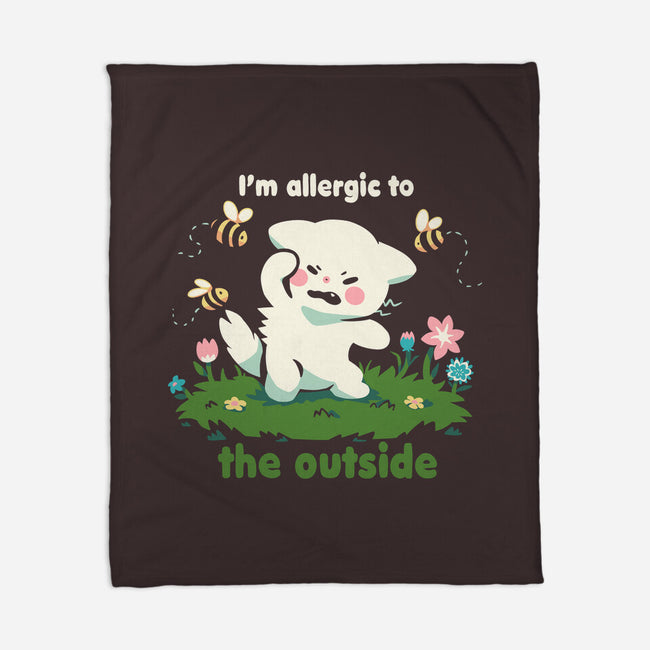 Allergic To The Outside-None-Fleece-Blanket-TechraNova