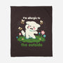 Allergic To The Outside-None-Fleece-Blanket-TechraNova