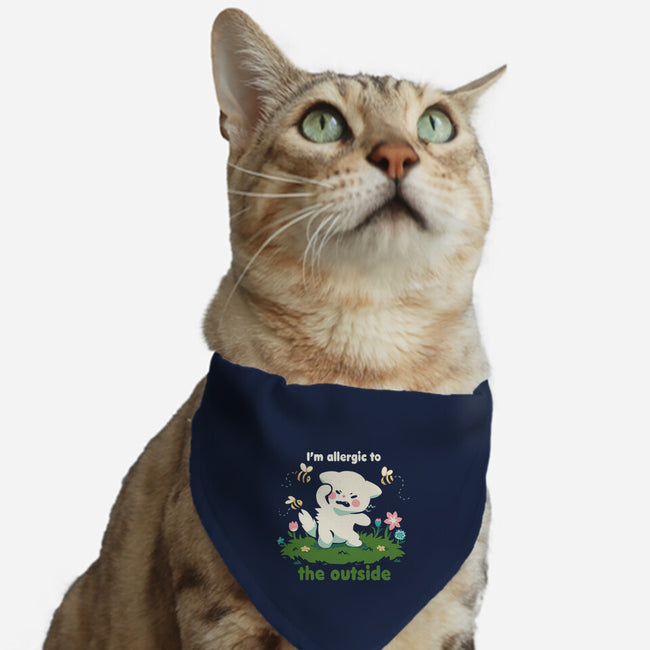 Allergic To The Outside-Cat-Adjustable-Pet Collar-TechraNova