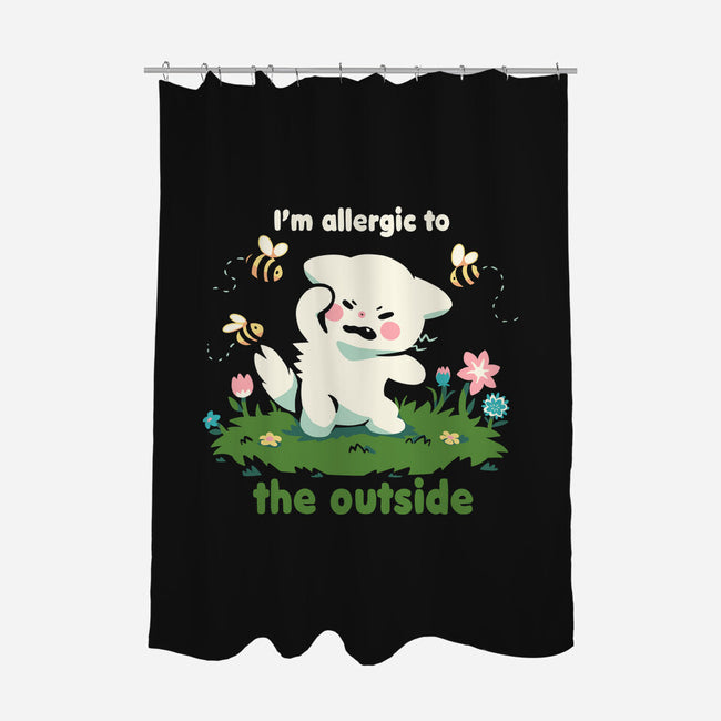 Allergic To The Outside-None-Polyester-Shower Curtain-TechraNova