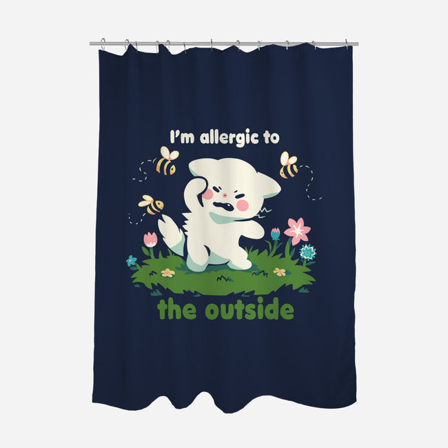 Allergic To The Outside-None-Polyester-Shower Curtain-TechraNova