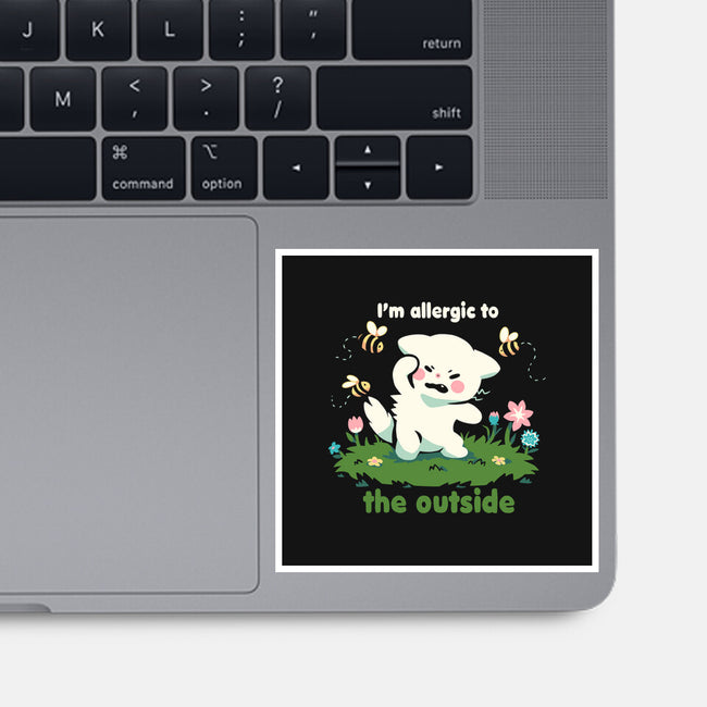 Allergic To The Outside-None-Glossy-Sticker-TechraNova