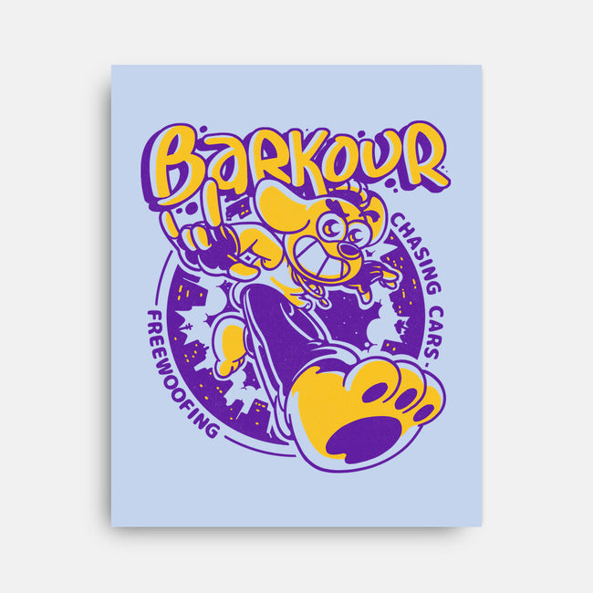 Parkour Dog-None-Stretched-Canvas-estudiofitas