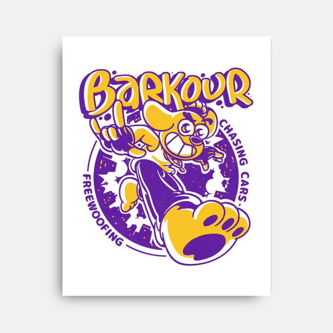 Parkour Dog-None-Stretched-Canvas-estudiofitas