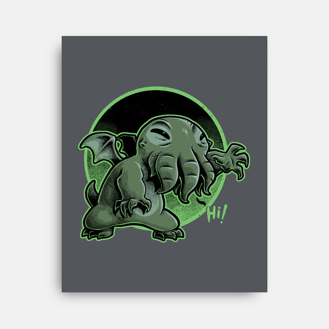 Cthulhu Says Hi-None-Stretched-Canvas-Studio Mootant