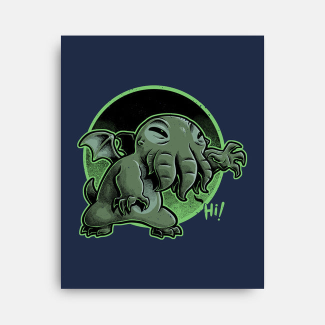 Cthulhu Says Hi-None-Stretched-Canvas-Studio Mootant