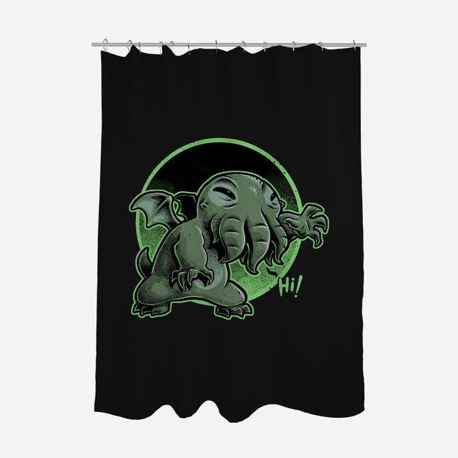 Cthulhu Says Hi-None-Polyester-Shower Curtain-Studio Mootant