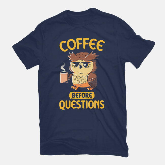 Coffee Before Questions-Mens-Premium-Tee-koalastudio