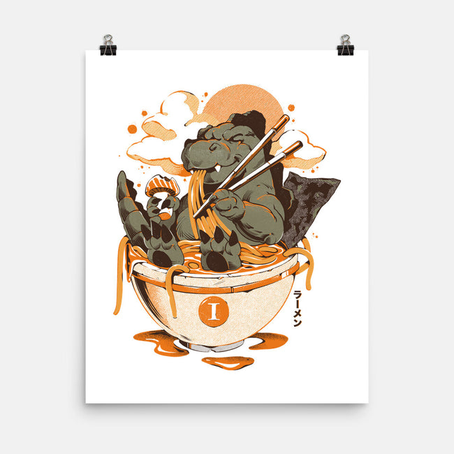Monster's Ramen Bowl-None-Matte-Poster-ilustrata