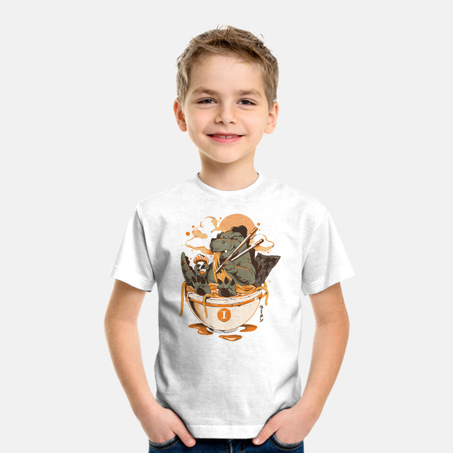 Monster's Ramen Bowl-Youth-Basic-Tee-ilustrata