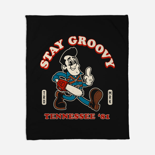 Vintage Stay Groovy-None-Fleece-Blanket-Nemons