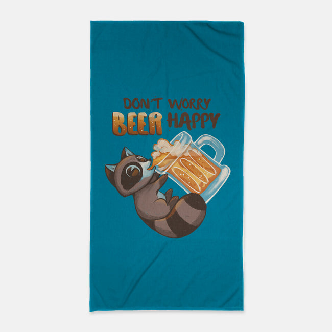 Beer Happy-None-Beach-Towel-ricolaa