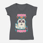 Cinco De Meow-Womens-V-Neck-Tee-Weird & Punderful