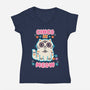Cinco De Meow-Womens-V-Neck-Tee-Weird & Punderful