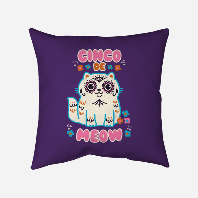 Cinco De Meow-None-Removable Cover w Insert-Throw Pillow-Weird & Punderful