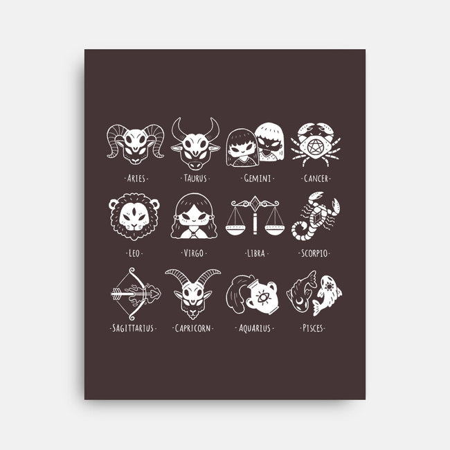 Black Zodiac-None-Stretched-Canvas-xMorfina