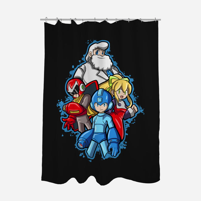 My Robot Family-None-Polyester-Shower Curtain-nickzzarto