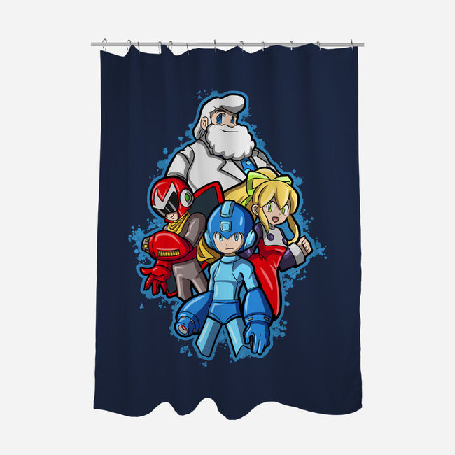 My Robot Family-None-Polyester-Shower Curtain-nickzzarto