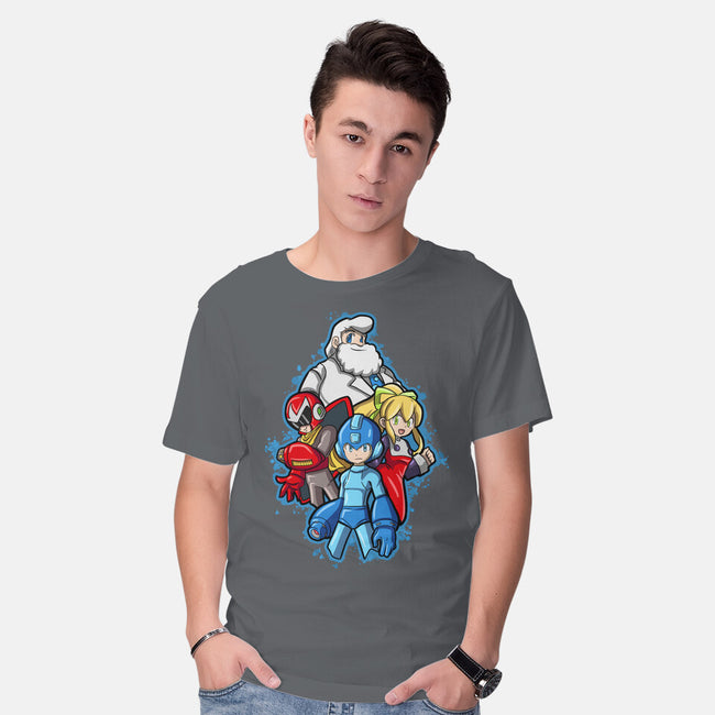My Robot Family-Mens-Basic-Tee-nickzzarto
